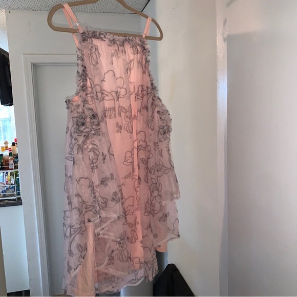 Urban Outfitters Nicopanda Pink Mesh Mini Bunny Tavi Dress size Medim NWT - Picture 7 of 13
